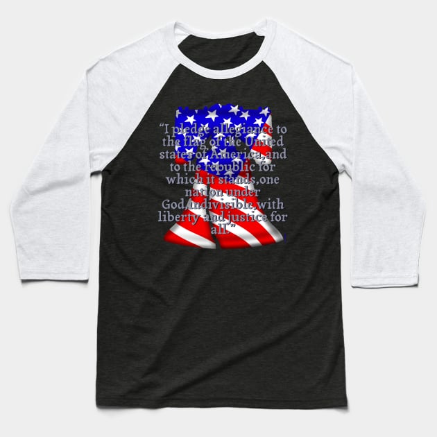 The pledge of allegiance Baseball T-Shirt by Chillateez 